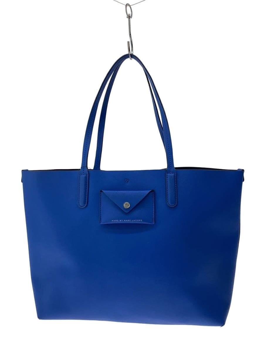 MARC BY MARC JACOBS Tote Bag Leather BLU Solid