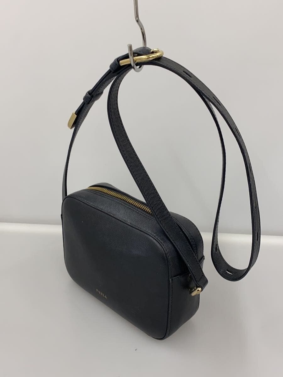 FURLA Shoulder Bag Leather BLK Solid 2