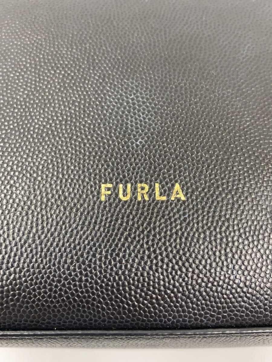 FURLA Shoulder Bag Leather BLK Solid 5