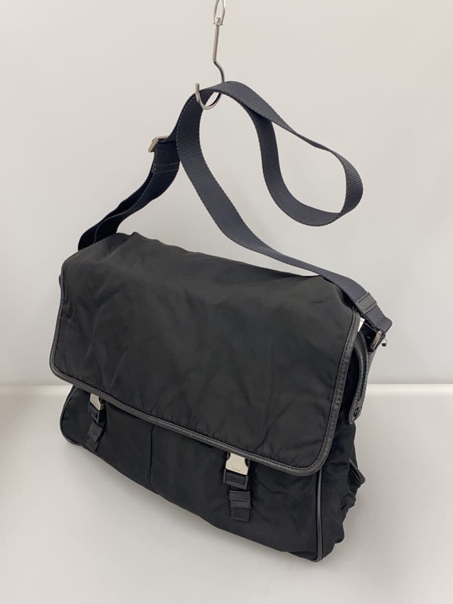 PRADA Shoulder Bag BLK Stain、Scuff、With Wear 2