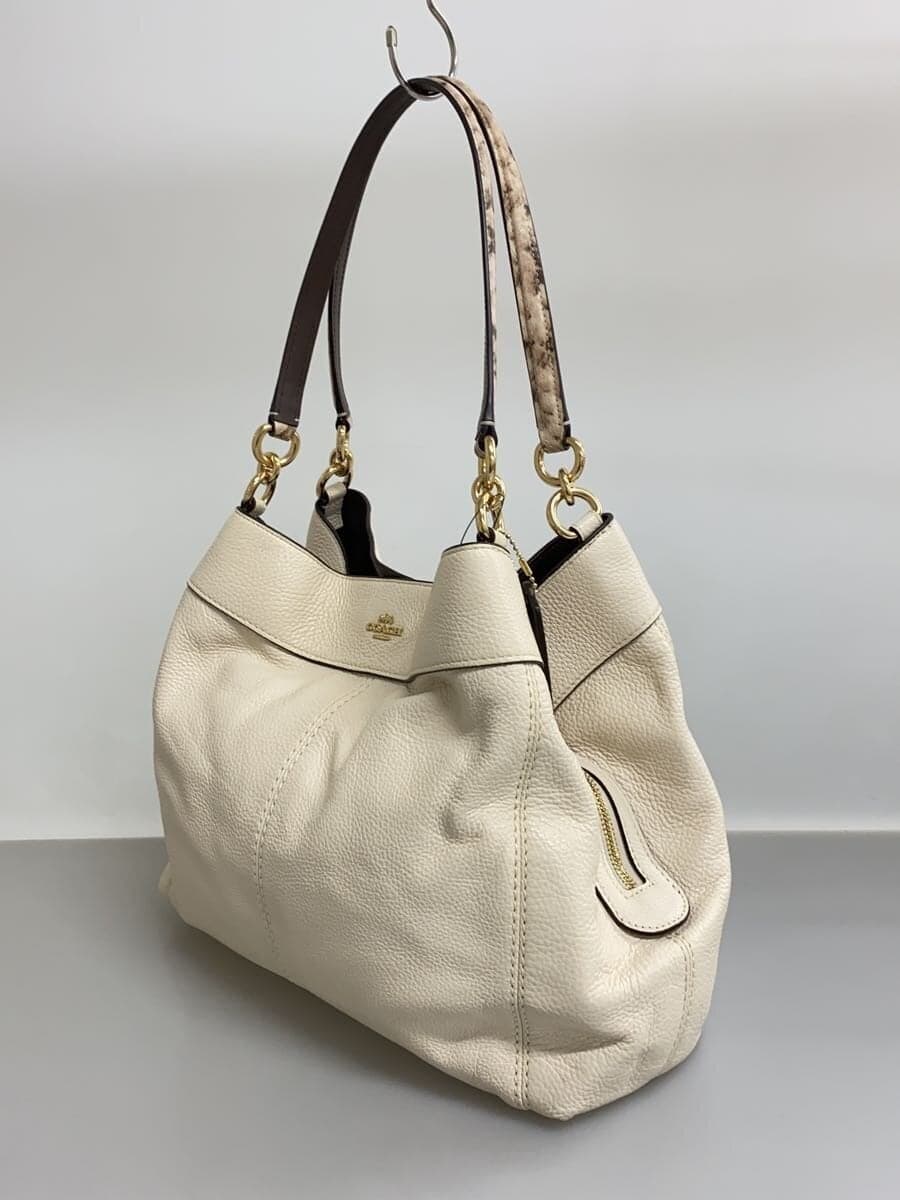 COACH tote bag leather CRM F38991 2