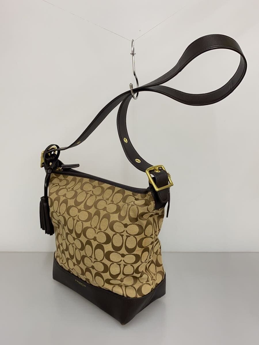COACH Shoulder Bag Canvas BEG 25380 Slight scuffing on the corners 2