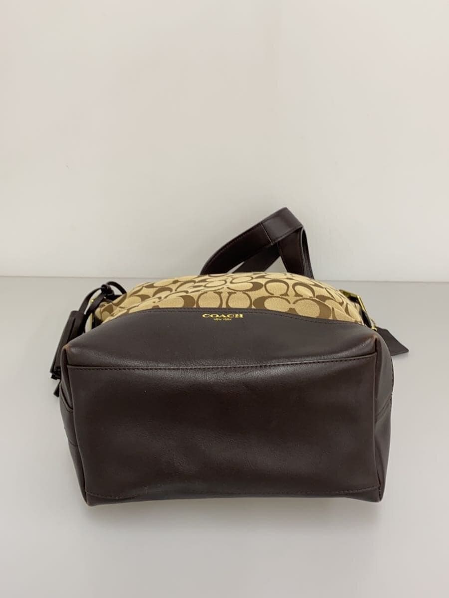 COACH Shoulder Bag Canvas BEG 25380 Slight scuffing on the corners 4