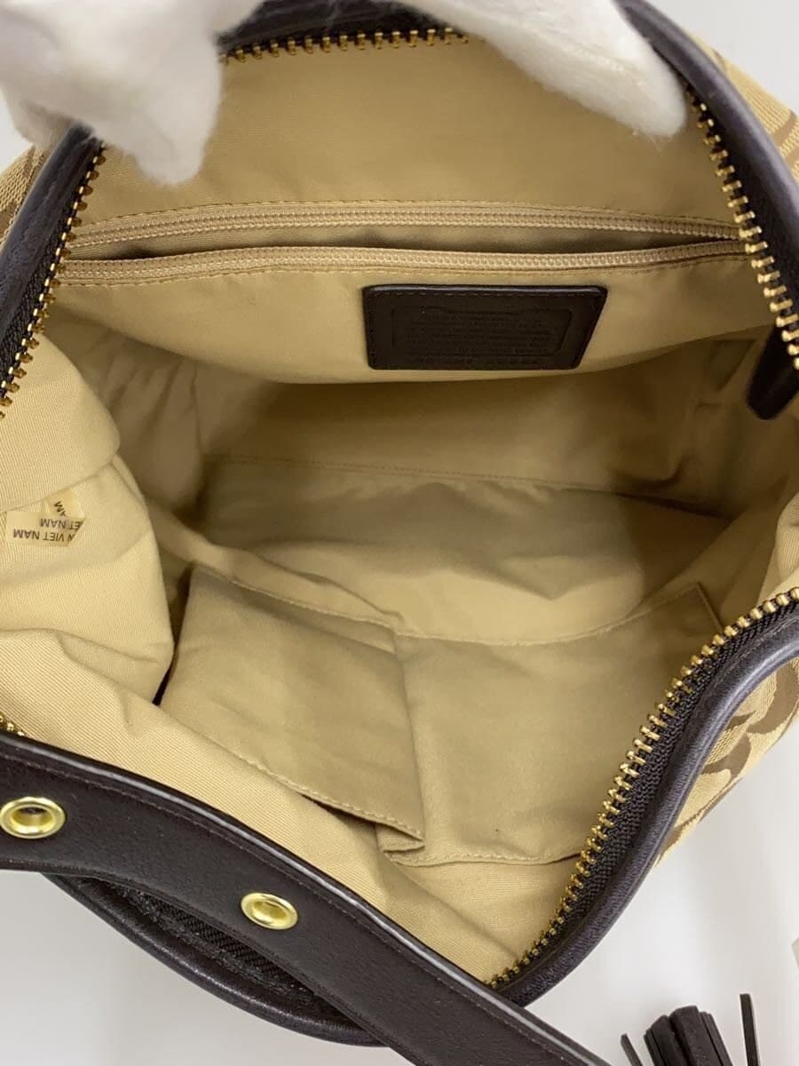 COACH Shoulder Bag Canvas BEG 25380 Slight scuffing on the corners 6