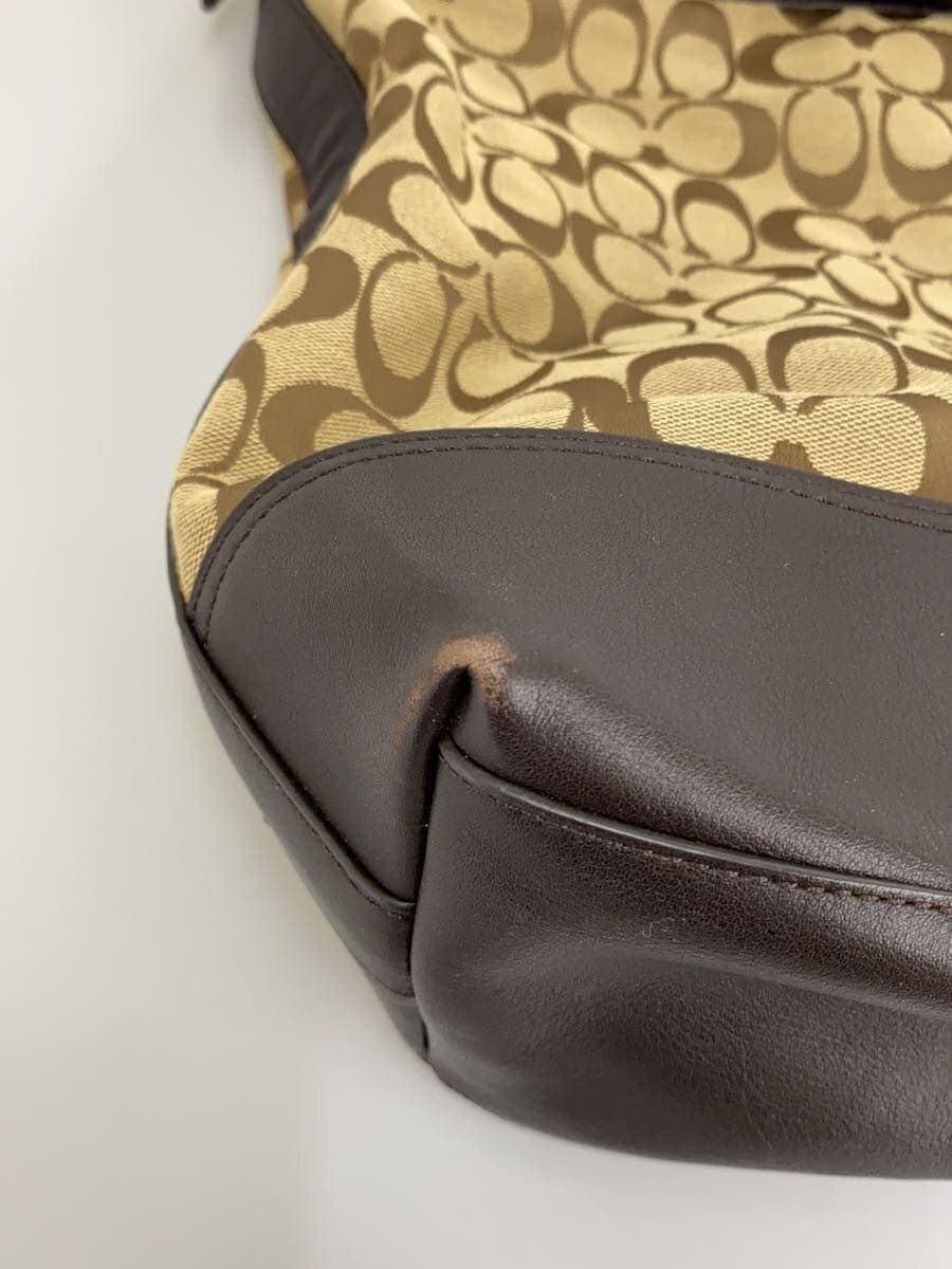 COACH Shoulder Bag Canvas BEG 25380 Slight scuffing on the corners 8