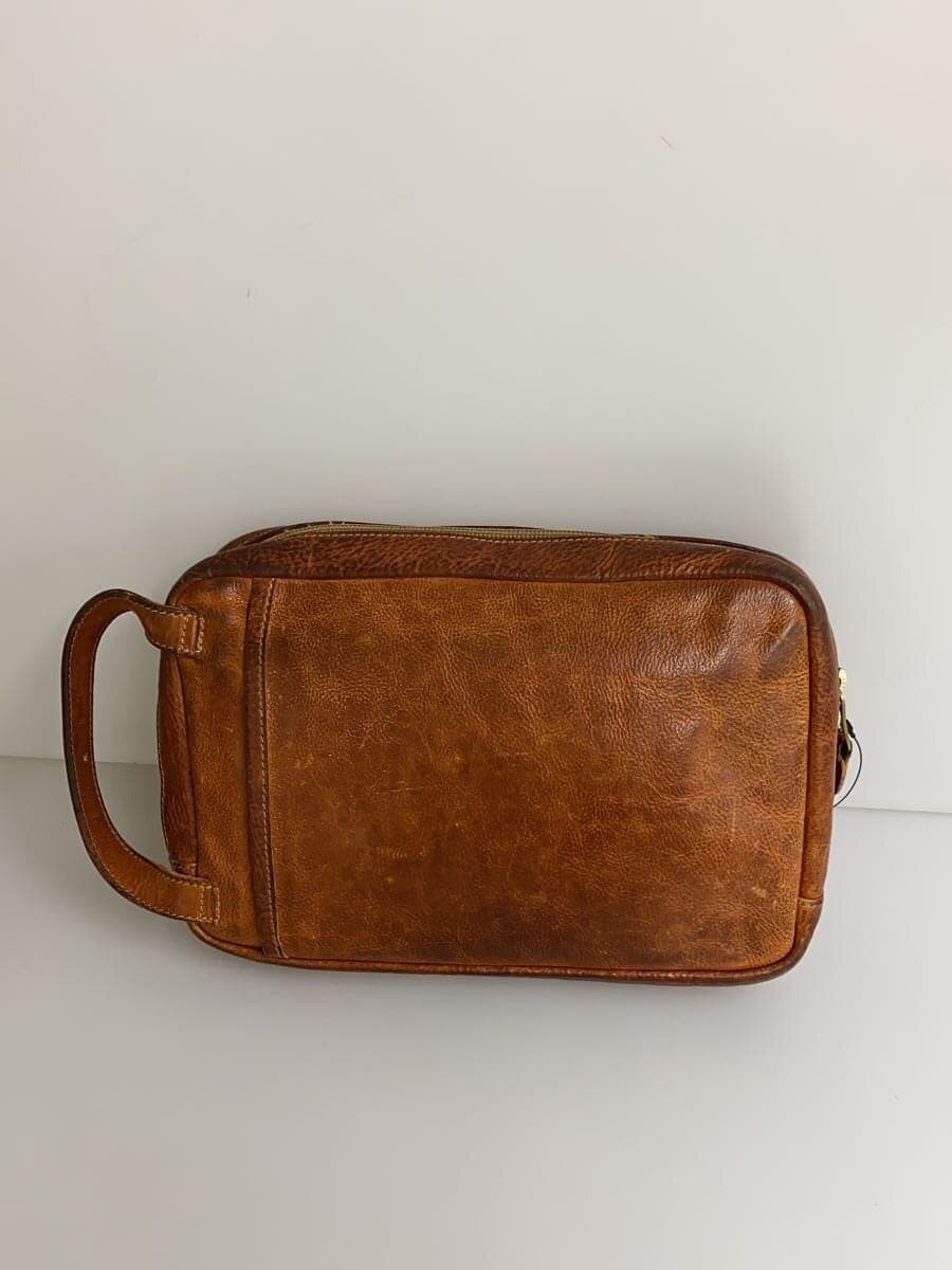 IL BISONTE clutch bag leather BRW plain 3