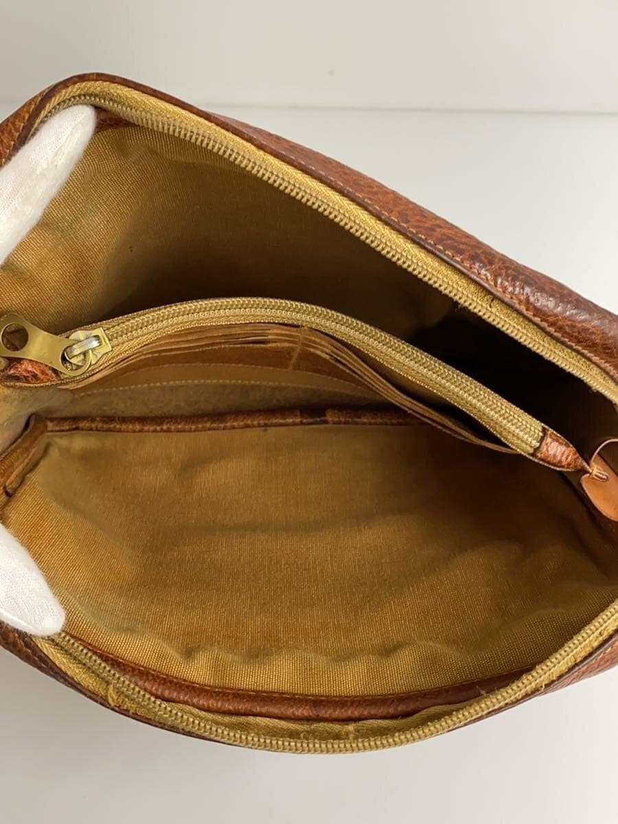 IL BISONTE clutch bag leather BRW plain 6