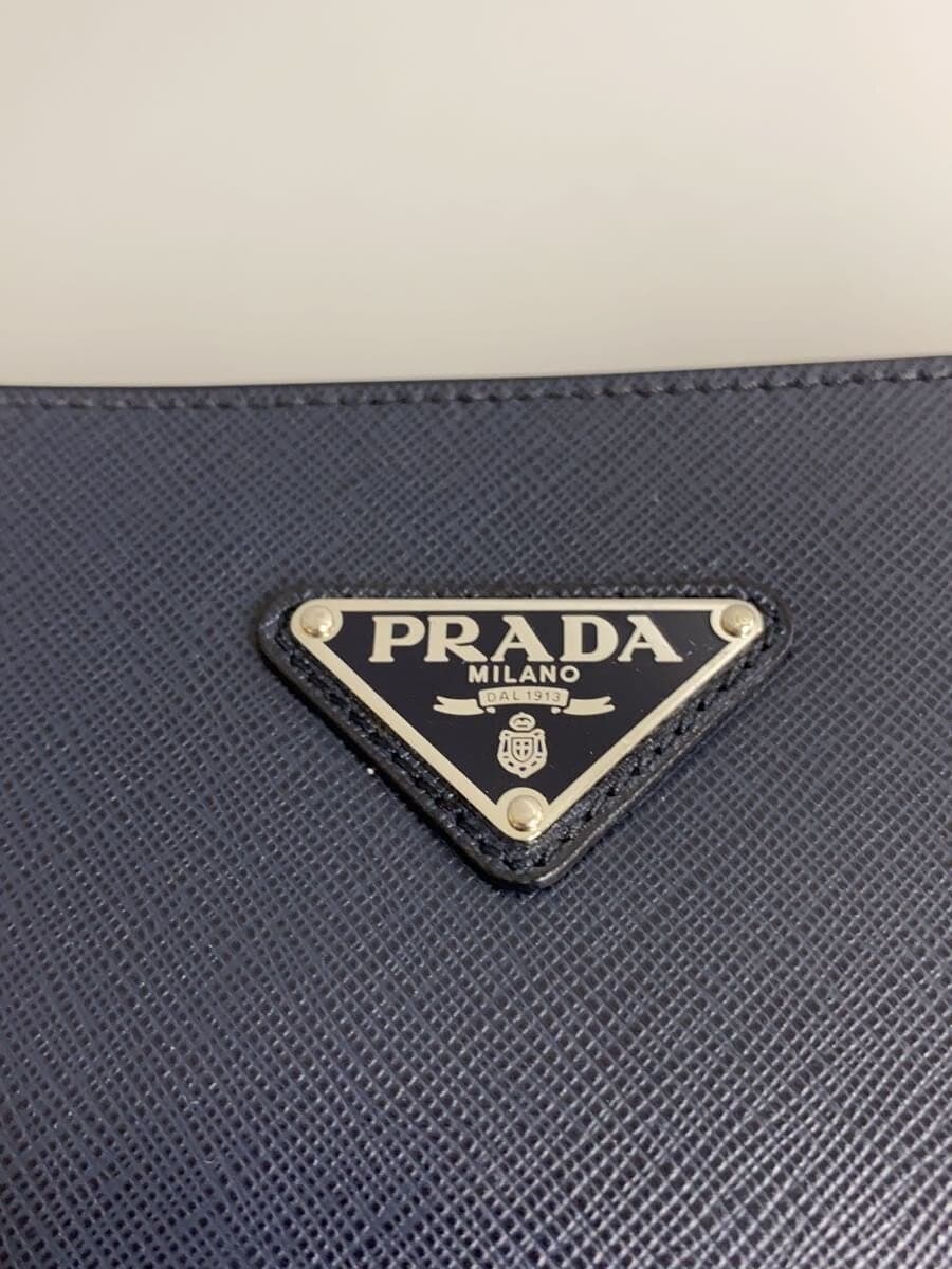 PRADA second bag leather NVY 2VN003 5