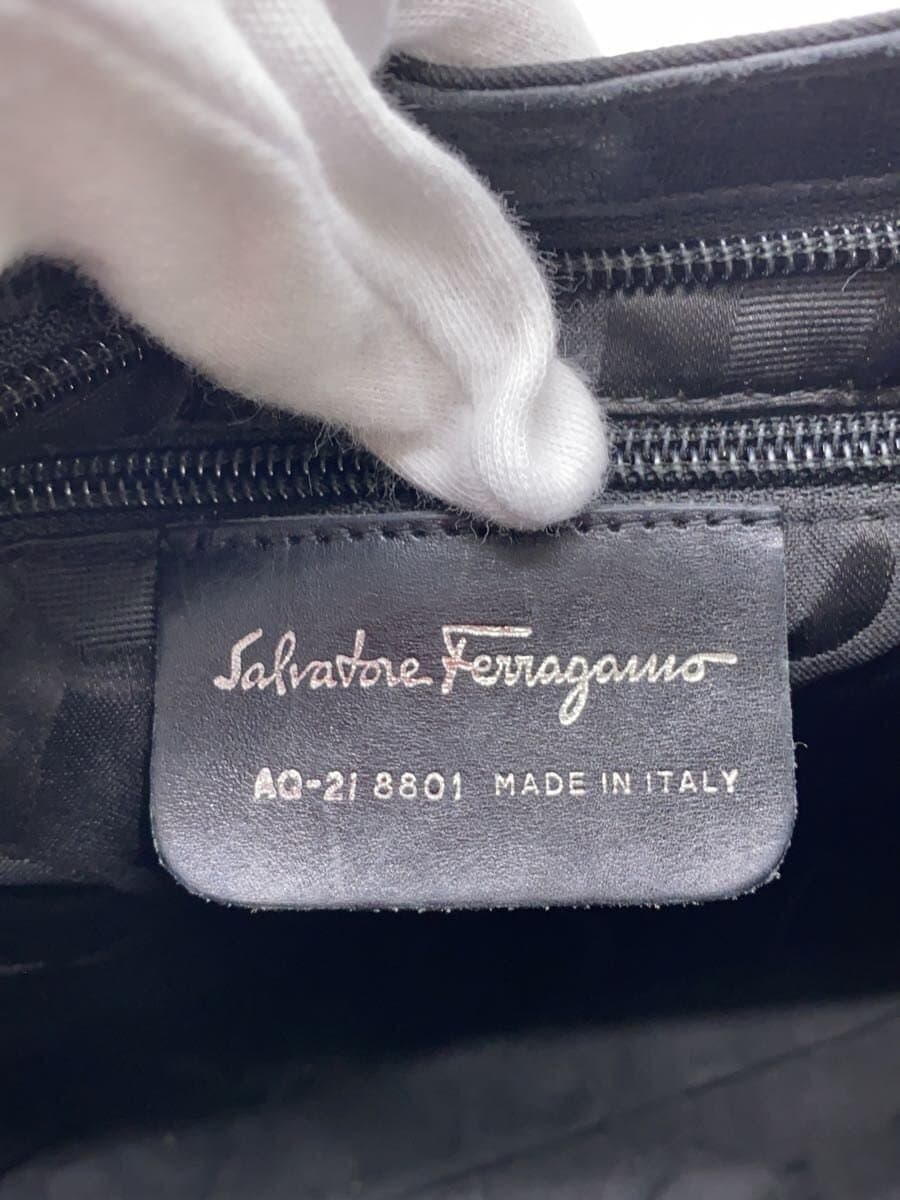 Salvatore Ferragamo Shoulder Bag BLK Solid AQ-21 8801 5