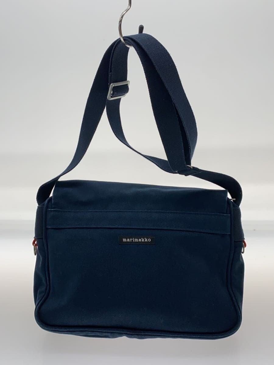marimekko Shoulder Bag Cotton NVY Solid 3