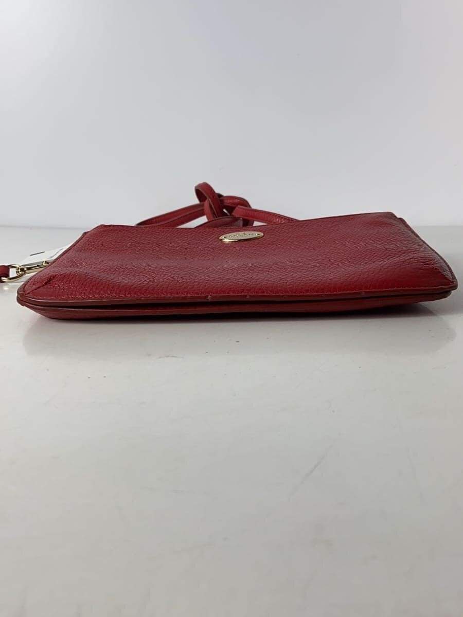 COACH Shoulder Bag Leather RED 4