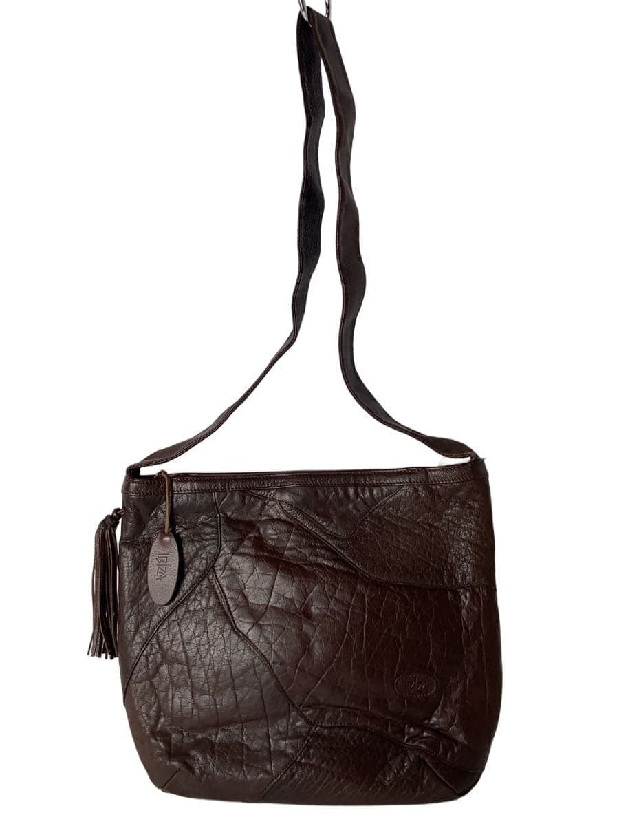 IBIZA Shoulder Bag Leather BRW Solid