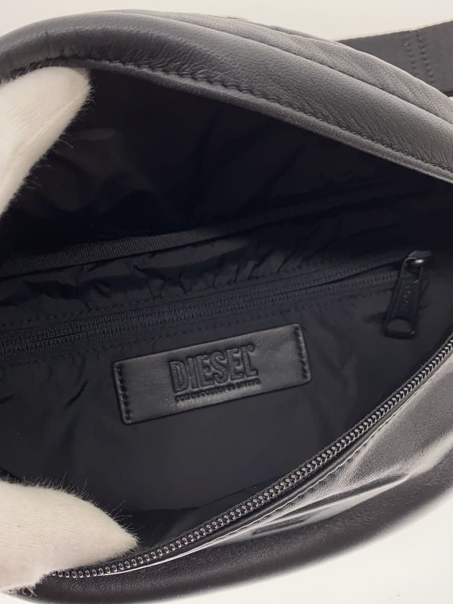 Diesel Fashion Waist Bag Leather Black Plain X09762 6