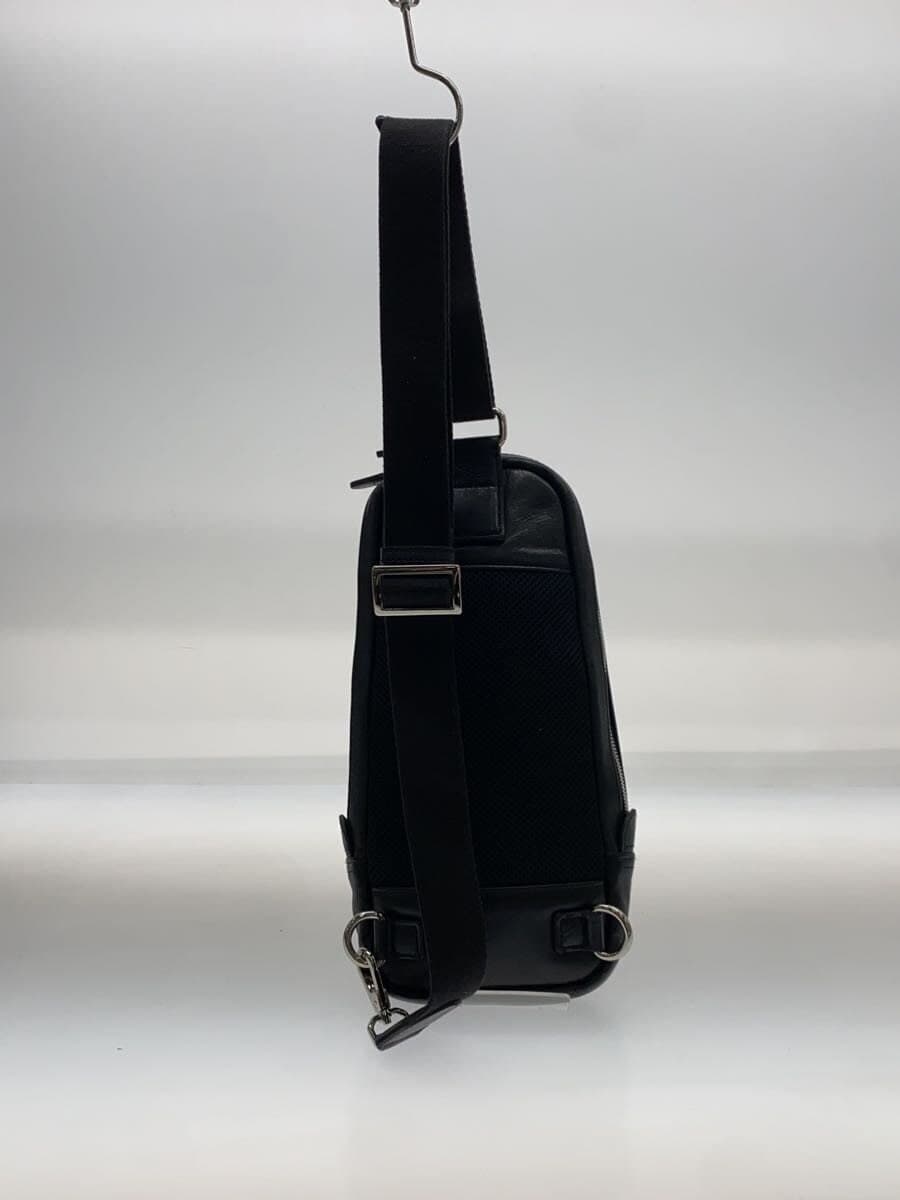 BLACK LABEL CRESTBRIDGE Shoulder Bag Leather BLK Plain 3