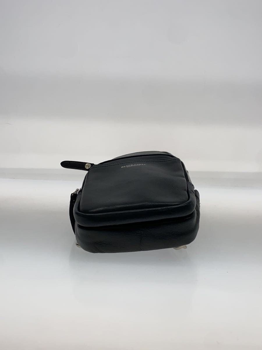 BLACK LABEL CRESTBRIDGE Shoulder Bag Leather BLK Plain 4