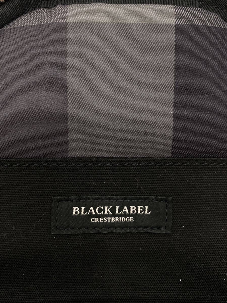 BLACK LABEL CRESTBRIDGE Shoulder Bag Leather BLK Plain 5