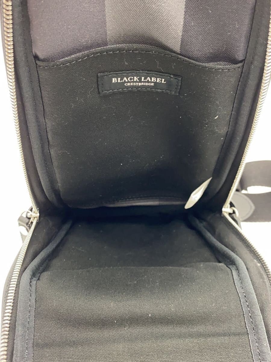 BLACK LABEL CRESTBRIDGE Shoulder Bag Leather BLK Plain 6