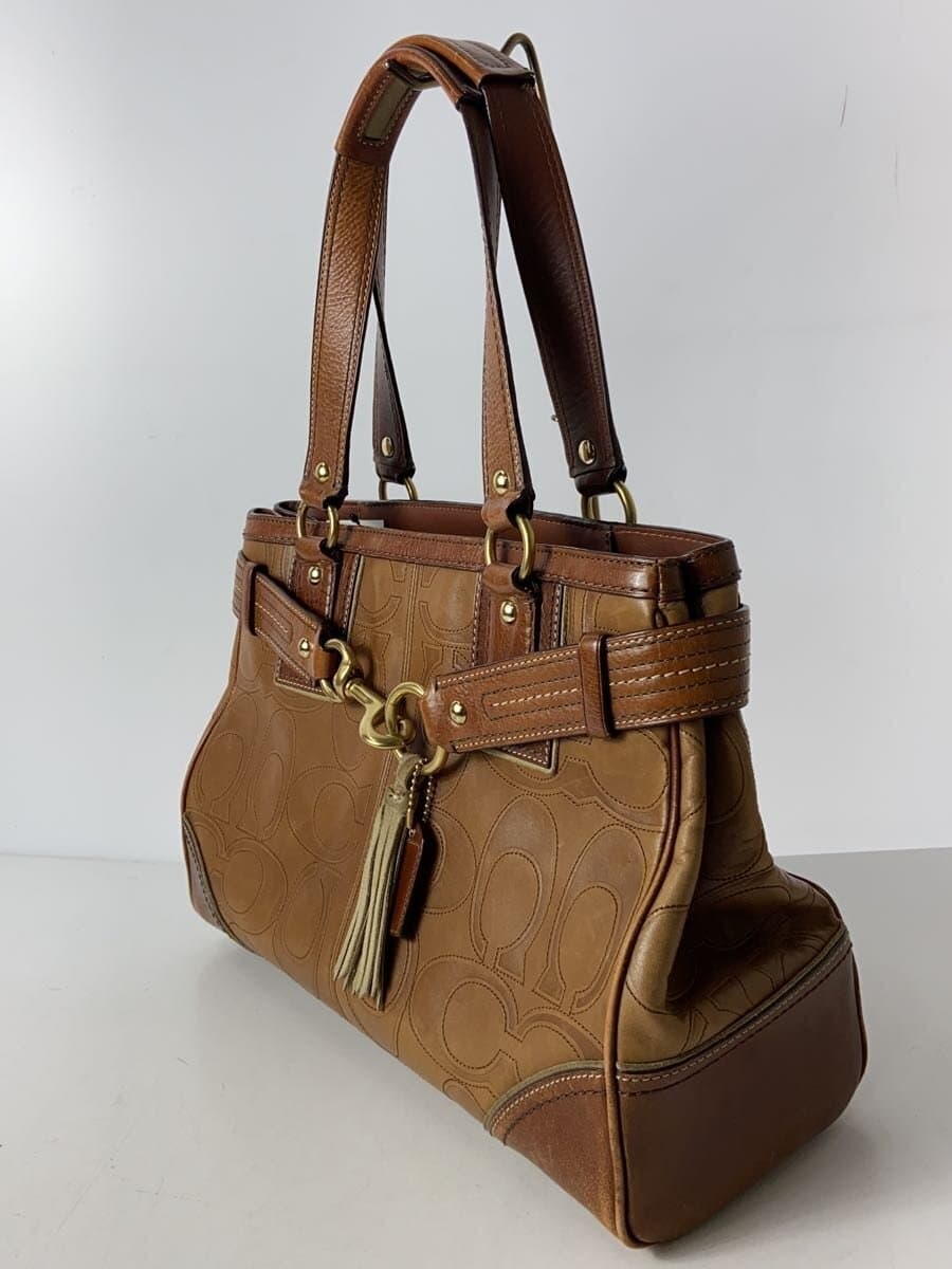 COACH Tote Bag_Embossed Signature_Red BRW All Over Pattern 2