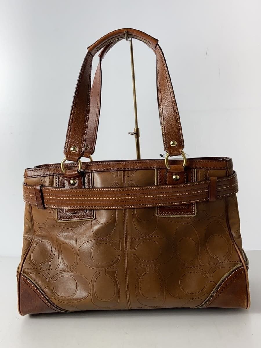 COACH Tote Bag_Embossed Signature_Red BRW All Over Pattern 3