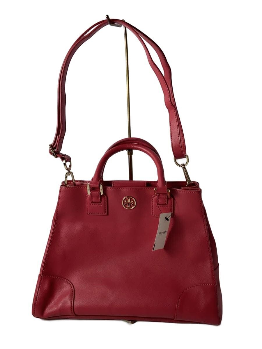 TORY BURCH Shoulder Bag Leather RED Solid