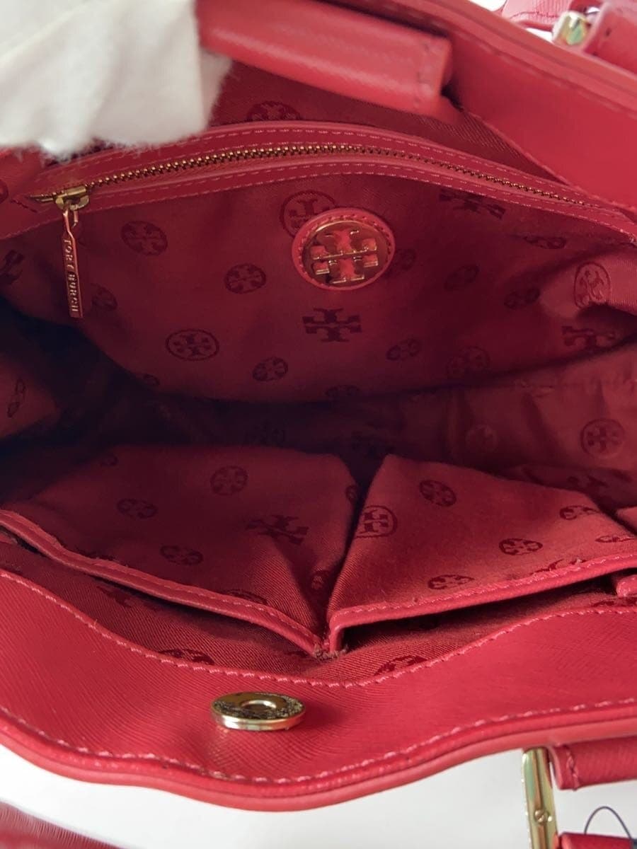 TORY BURCH Shoulder Bag Leather RED Solid 6