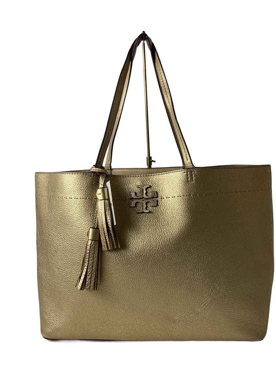 TORY BURCH Tote Bag Leather GLD Solid