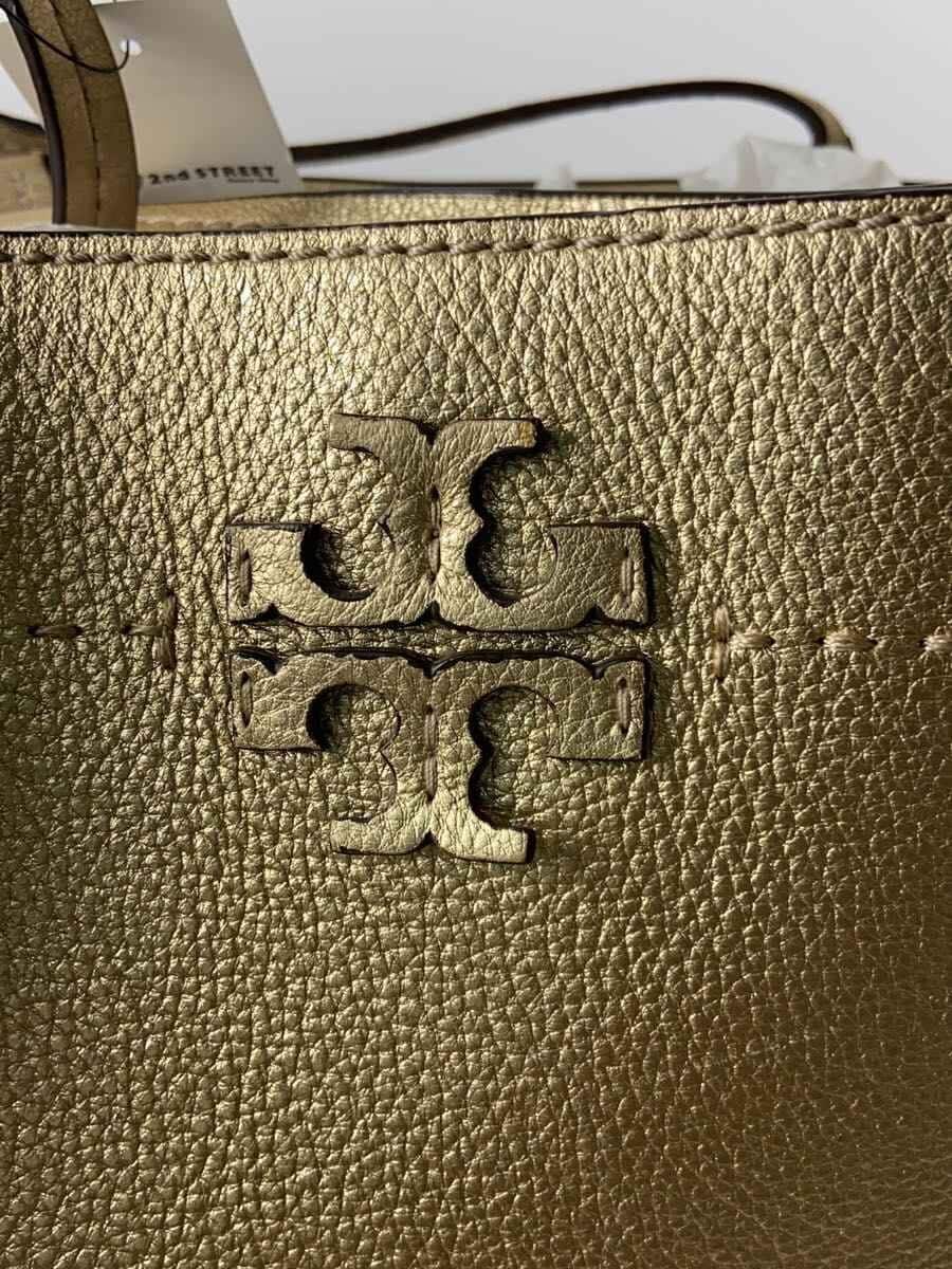 TORY BURCH Tote Bag Leather GLD Solid 5