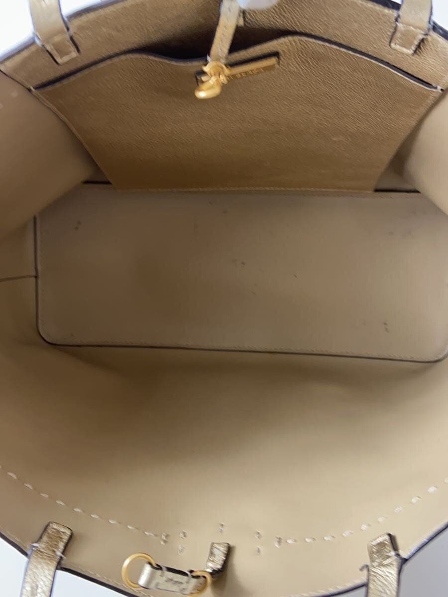 TORY BURCH Tote Bag Leather GLD Solid 6
