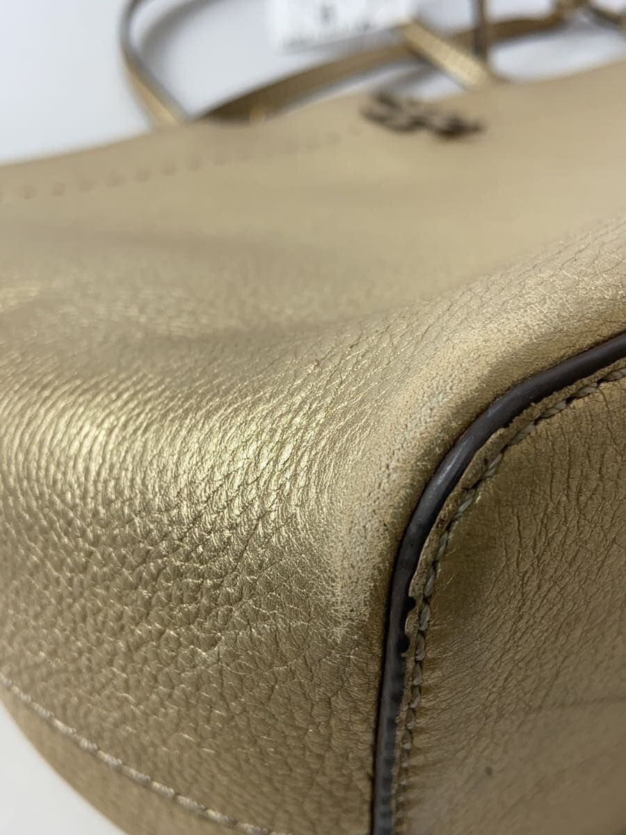 TORY BURCH Tote Bag Leather GLD Solid 9
