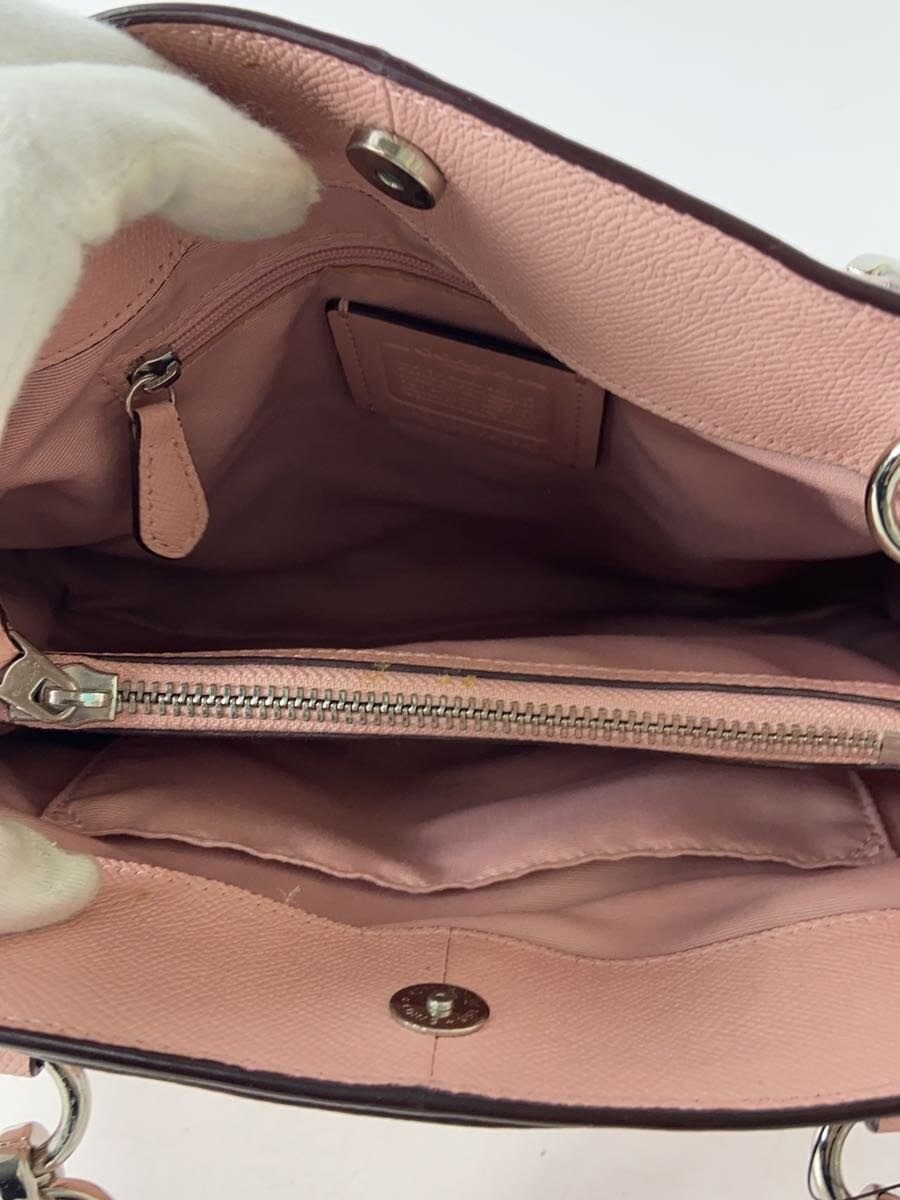 COACH Shoulder Bag Leather Pink Solid Color M1722-F57847 2-Way 6