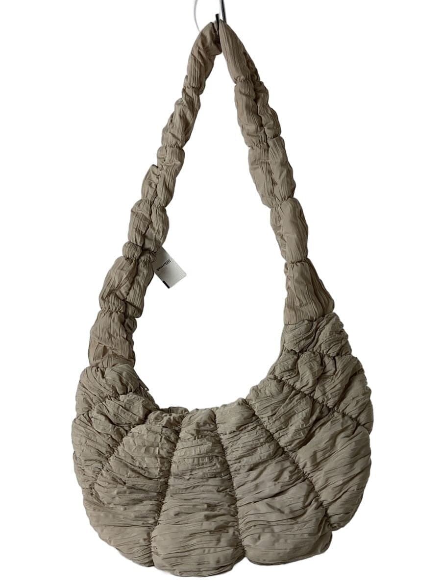 COS Shoulder Bag Polyester BEG Solid Color Quilted Shoulder Bag