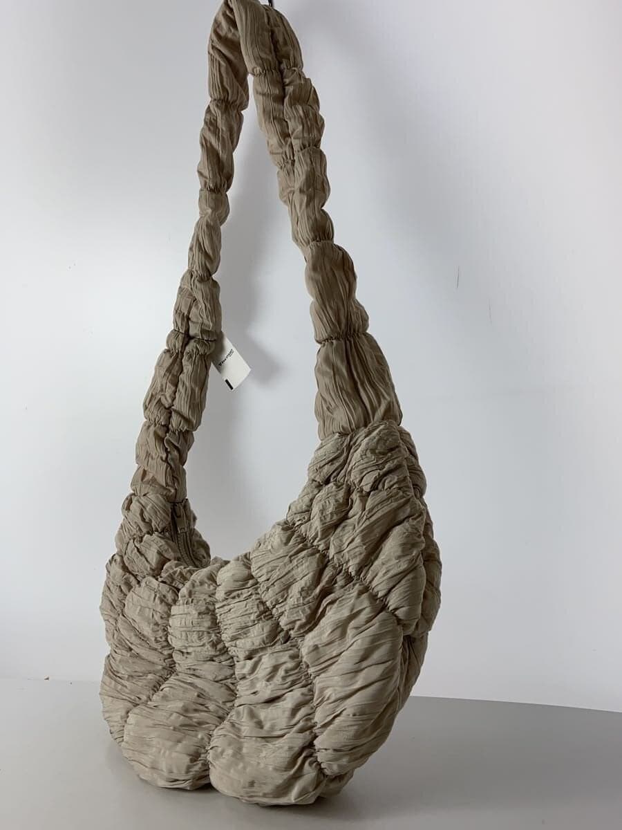 COS Shoulder Bag Polyester BEG Solid Color Quilted Shoulder Bag 2