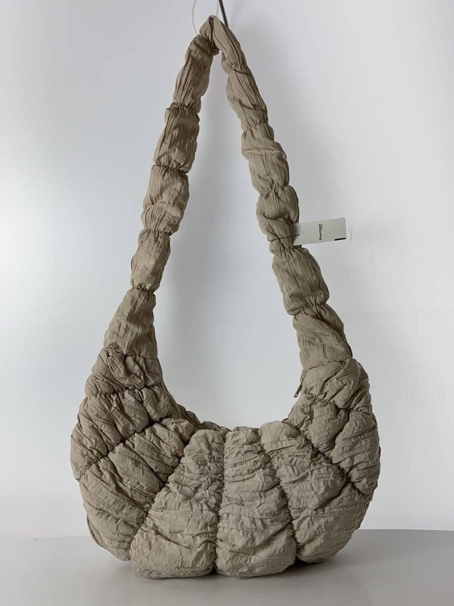 COS Shoulder Bag Polyester BEG Solid Color Quilted Shoulder Bag 3