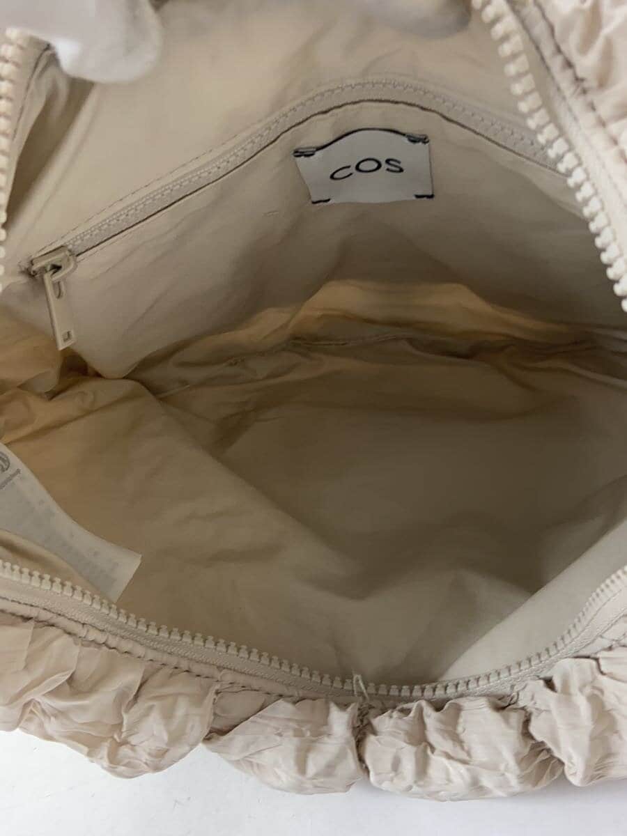COS Shoulder Bag Polyester BEG Solid Color Quilted Shoulder Bag 6