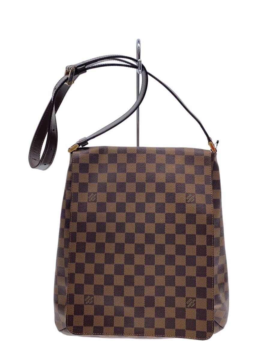 LOUIS VUITTON Musette Salsa _Damier Ebene_Short Shoulder PVC BRW