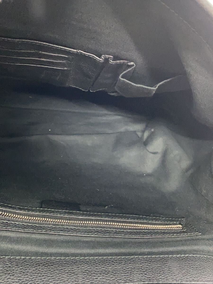 BALLY Tote Bag Wool BLK Stripe Corner Wear 8