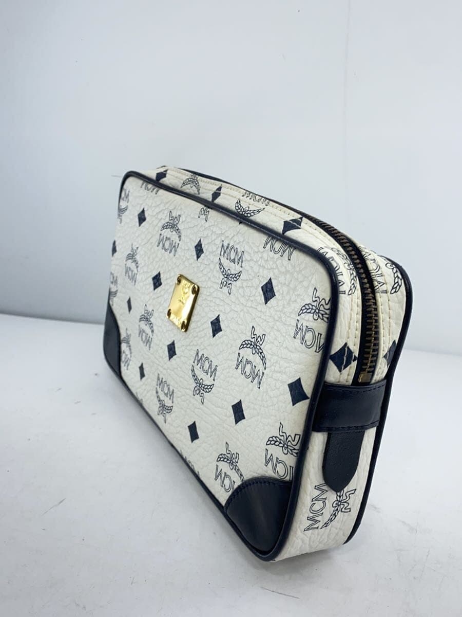 MCM Second Bag Leather WHT All Over Pattern 2