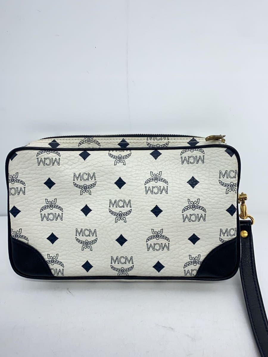 MCM Second Bag Leather WHT All Over Pattern 3