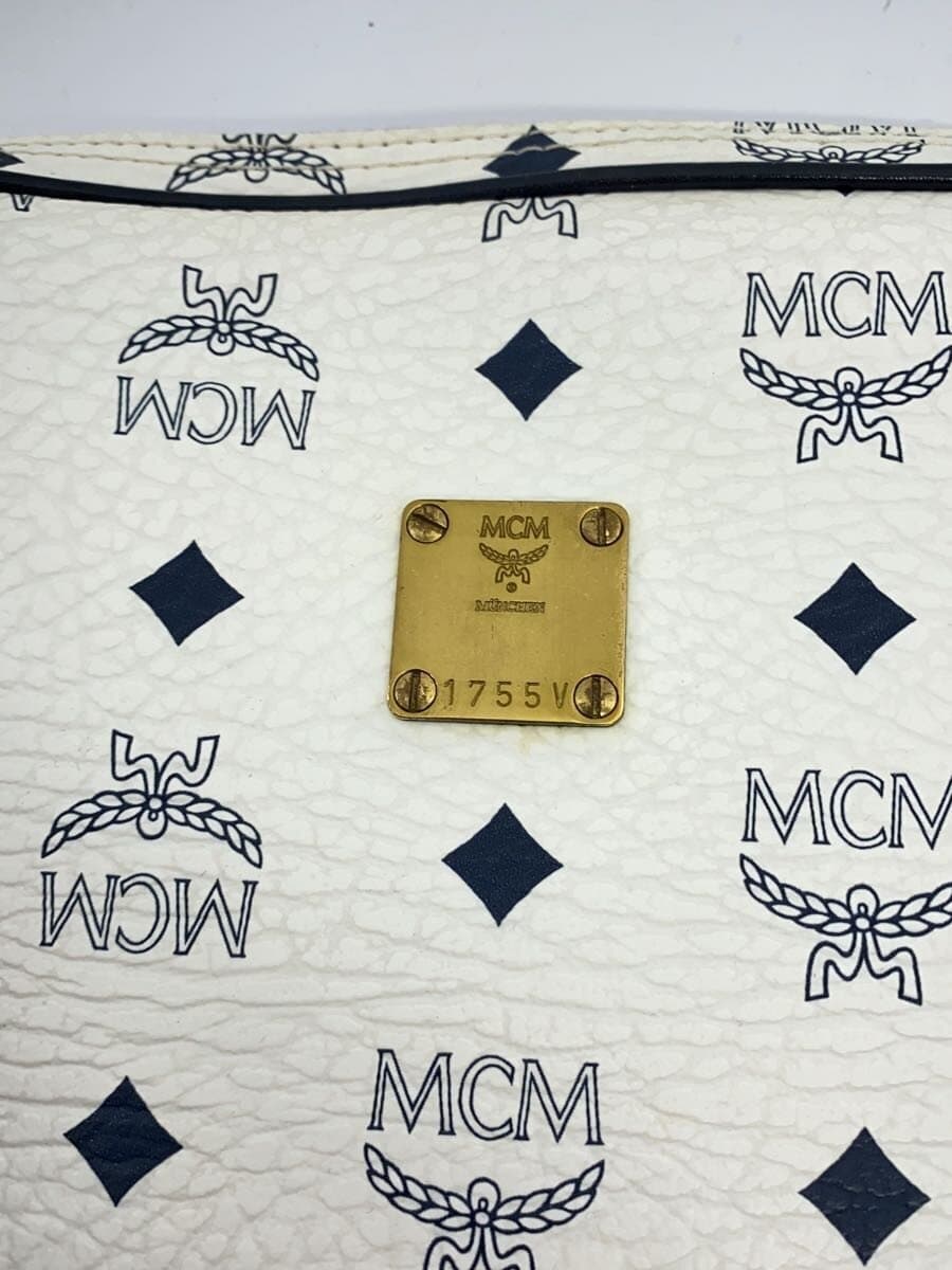 MCM Second Bag Leather WHT All Over Pattern 5
