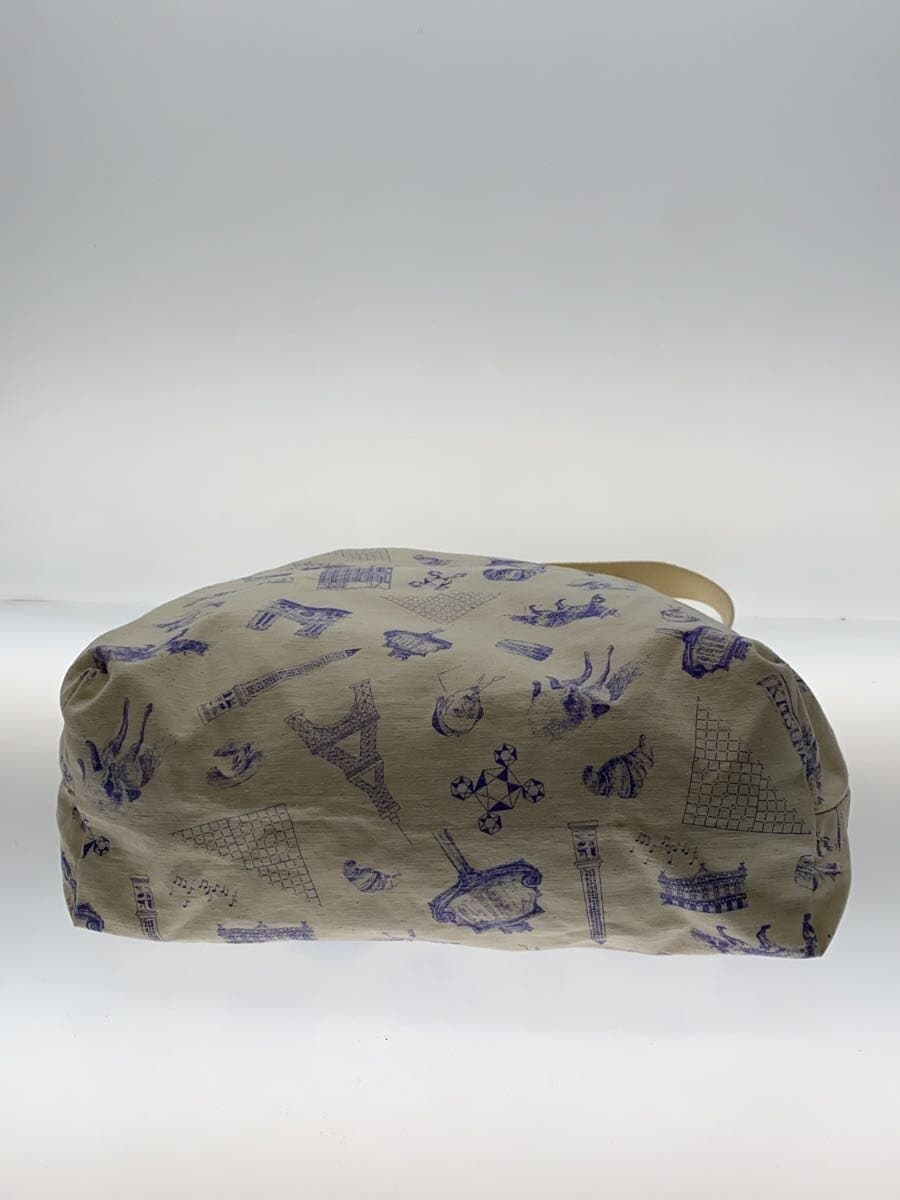 MAISON KITSUNE Tote Bag Cotton WHT All Over Pattern 4