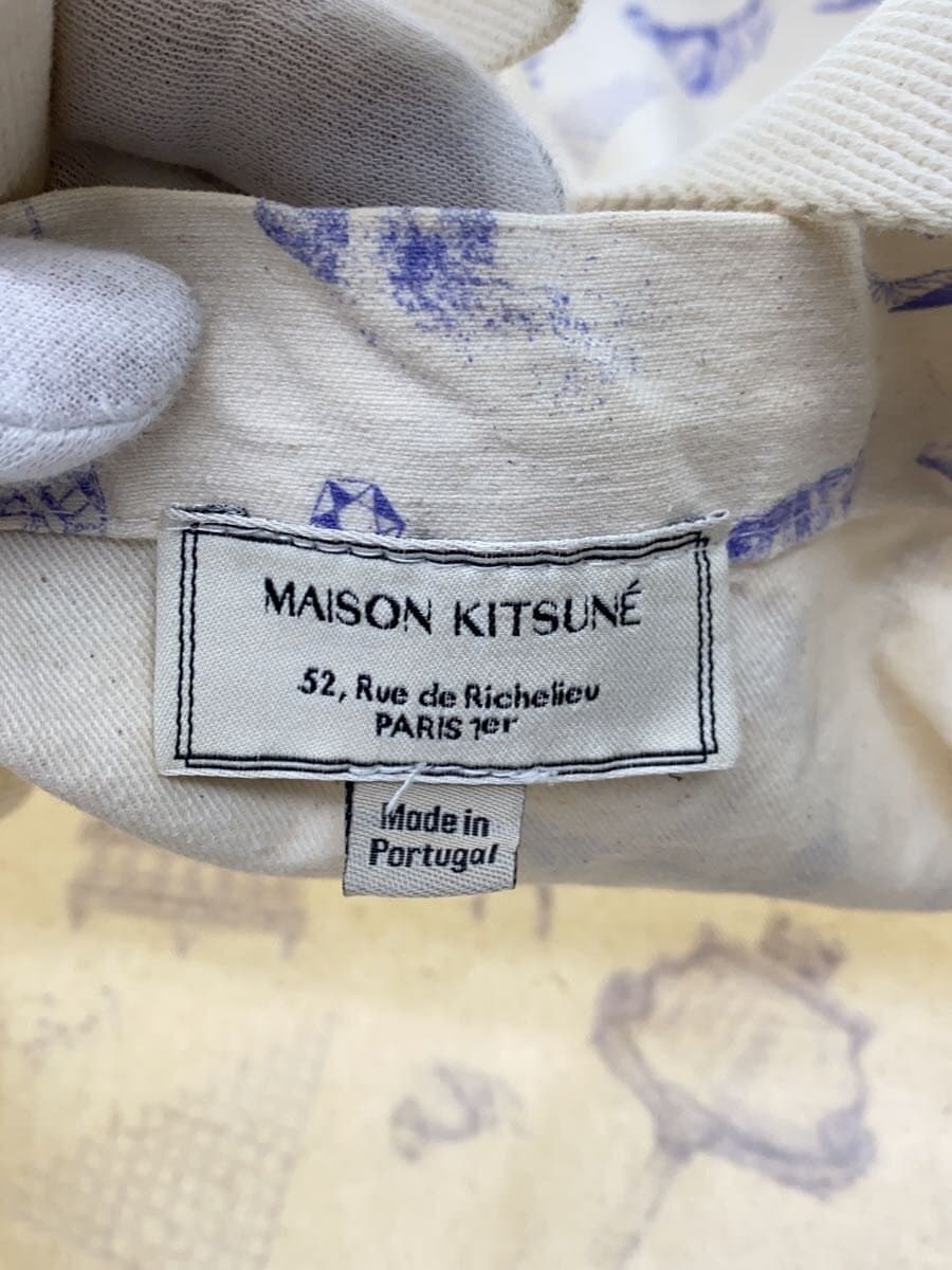 MAISON KITSUNE Tote Bag Cotton WHT All Over Pattern 5