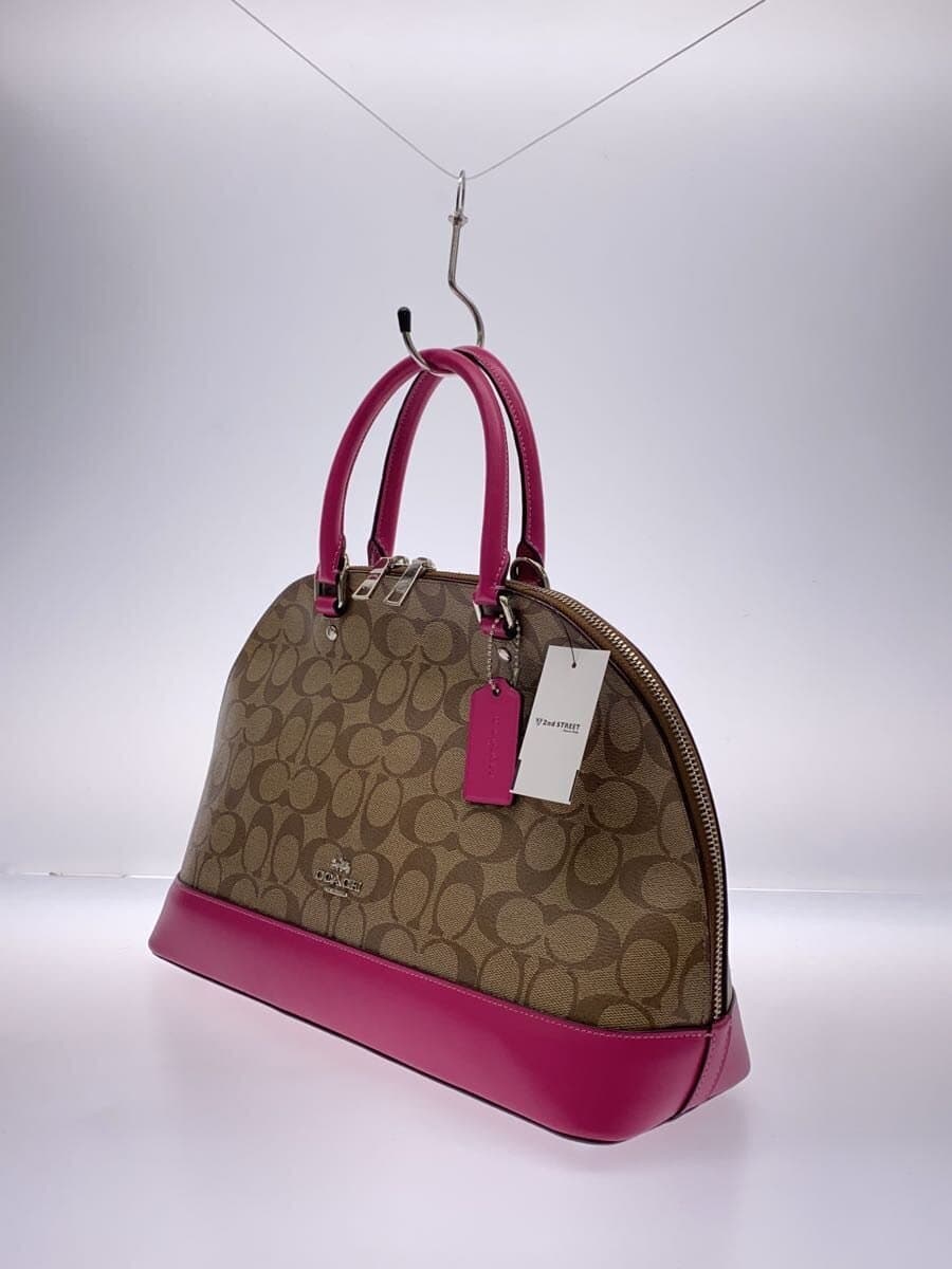 COACH Handbag PVC PNK All Over Pattern F27584 Shoulder Strap Missing Part 2