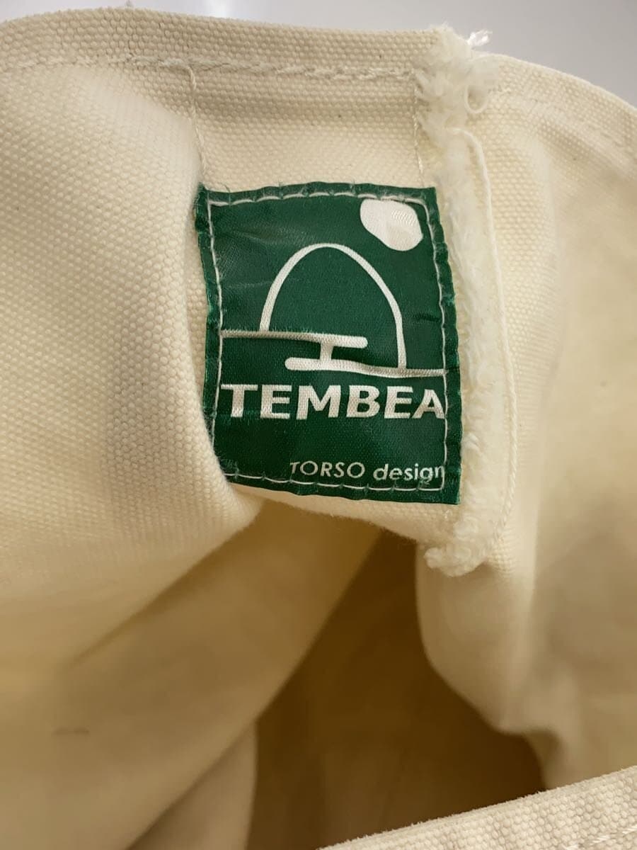 TEMBEA Tote Bag Canvas WHT Solid 5