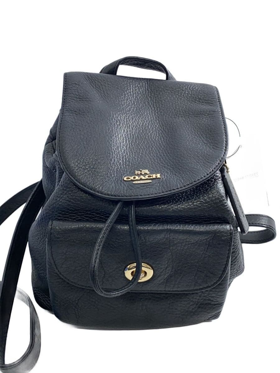 COACH backpack -- BLK plain