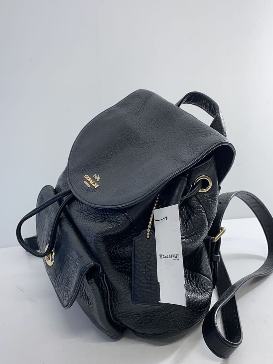 COACH backpack -- BLK plain 2