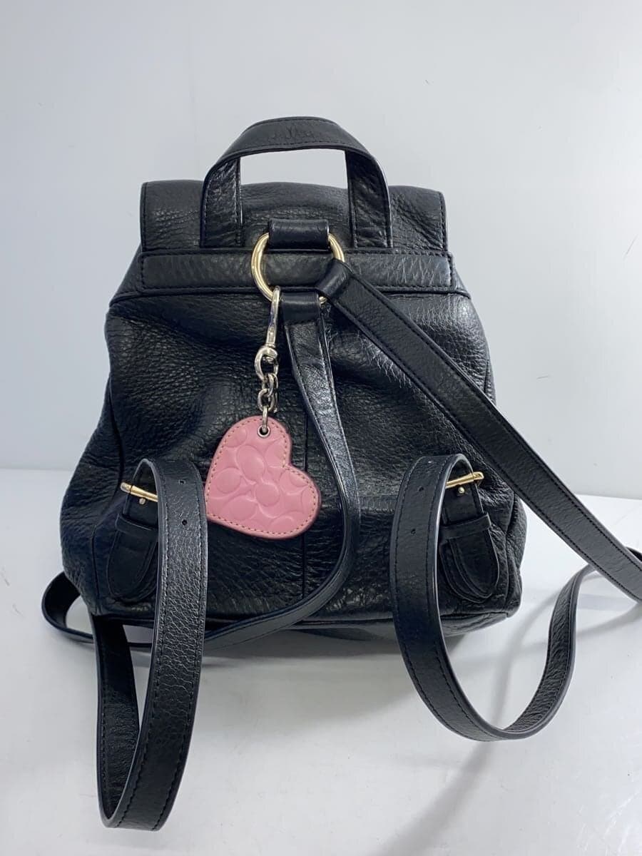 COACH backpack -- BLK plain 3