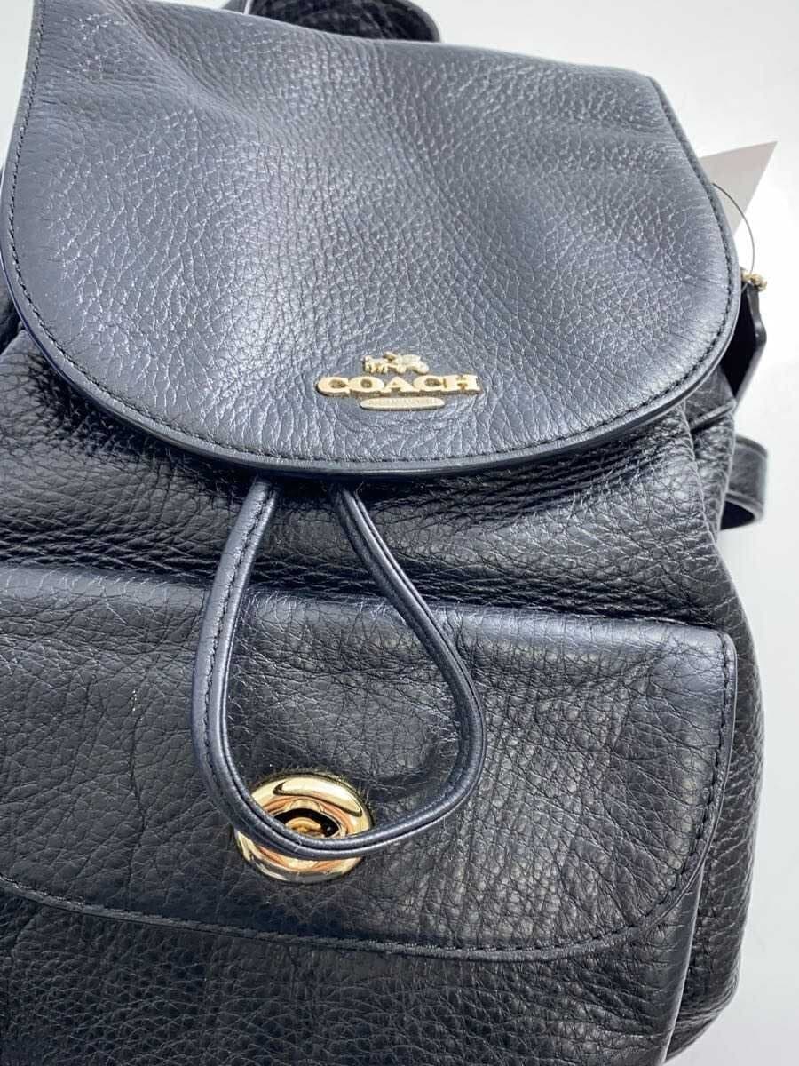 COACH backpack -- BLK plain 5