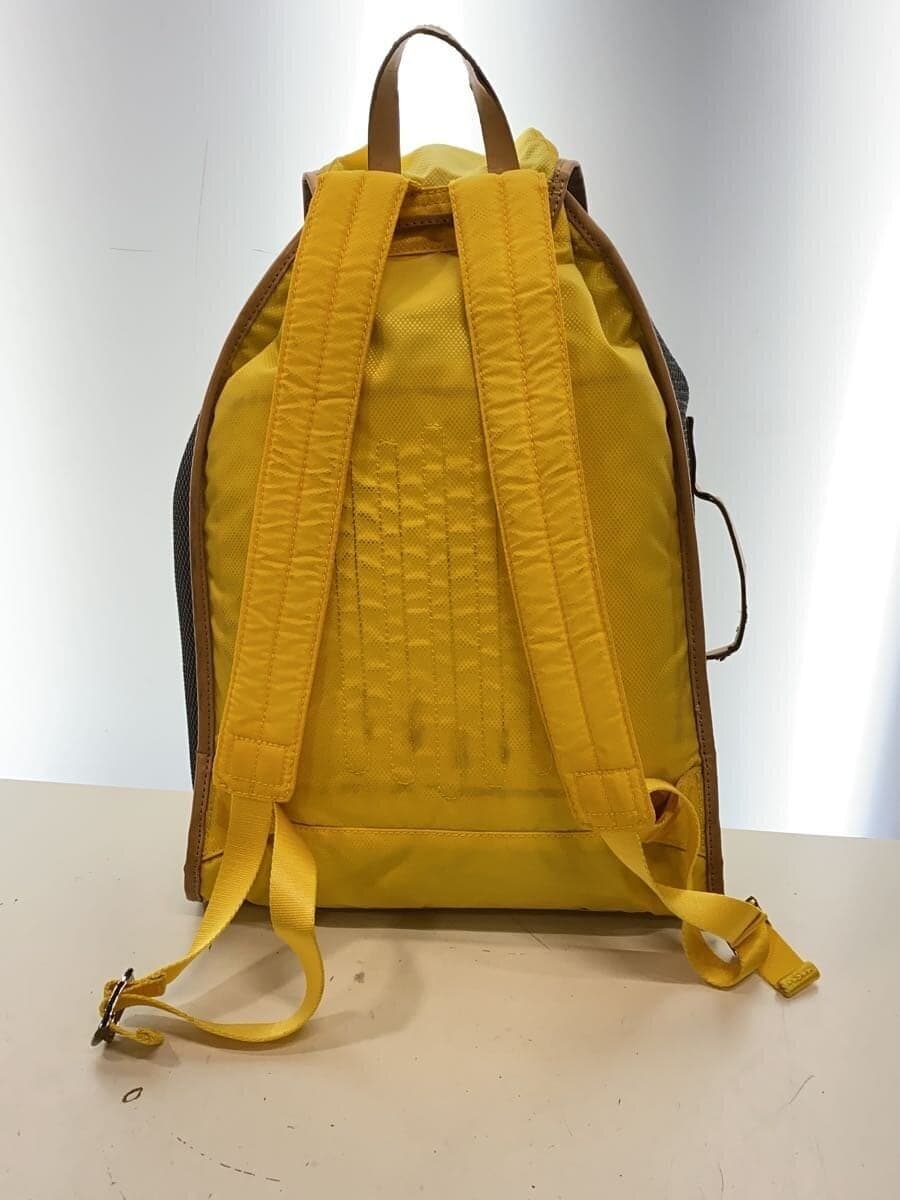 DIESEL Backpack Nylon YLW Solid RN93243 CA25594 Mesh 3