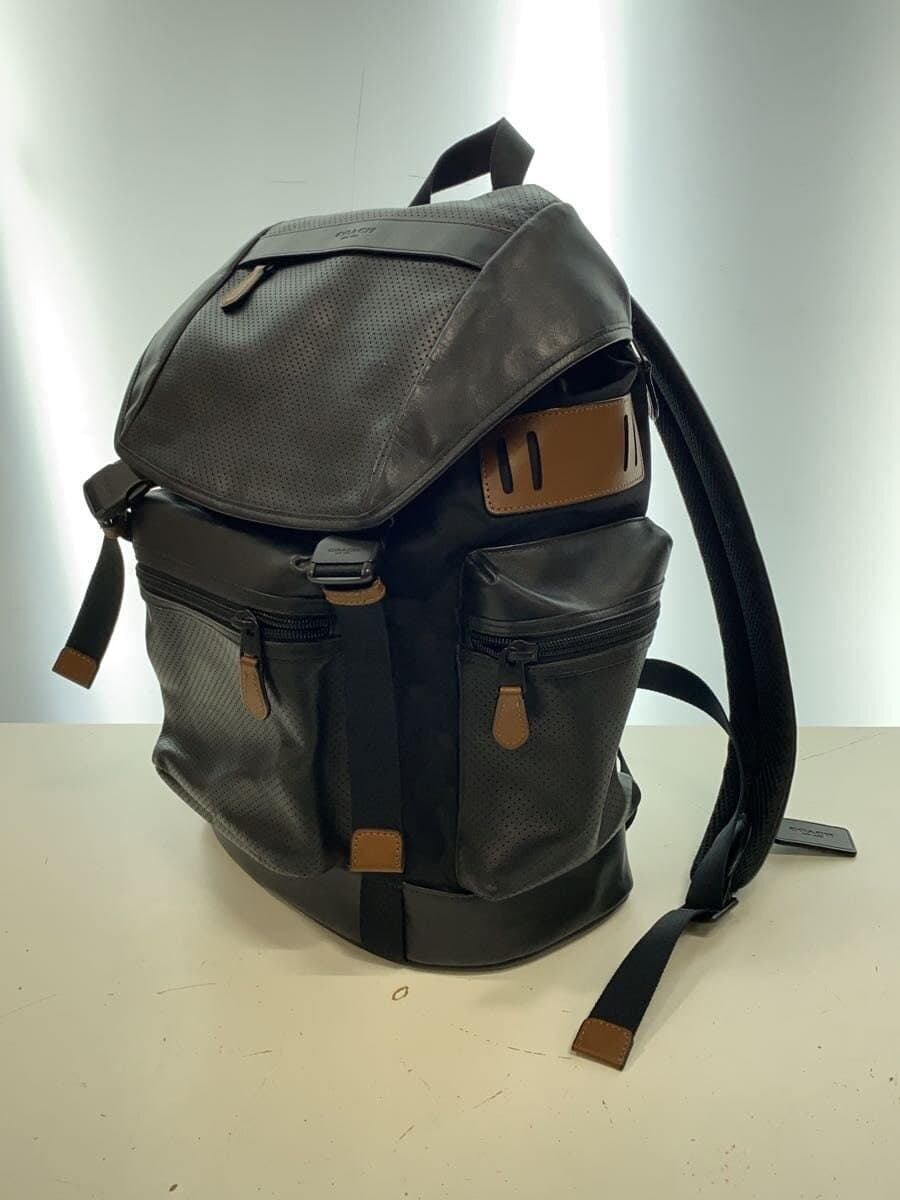 COACH Backpack Leather BLK F57477 2