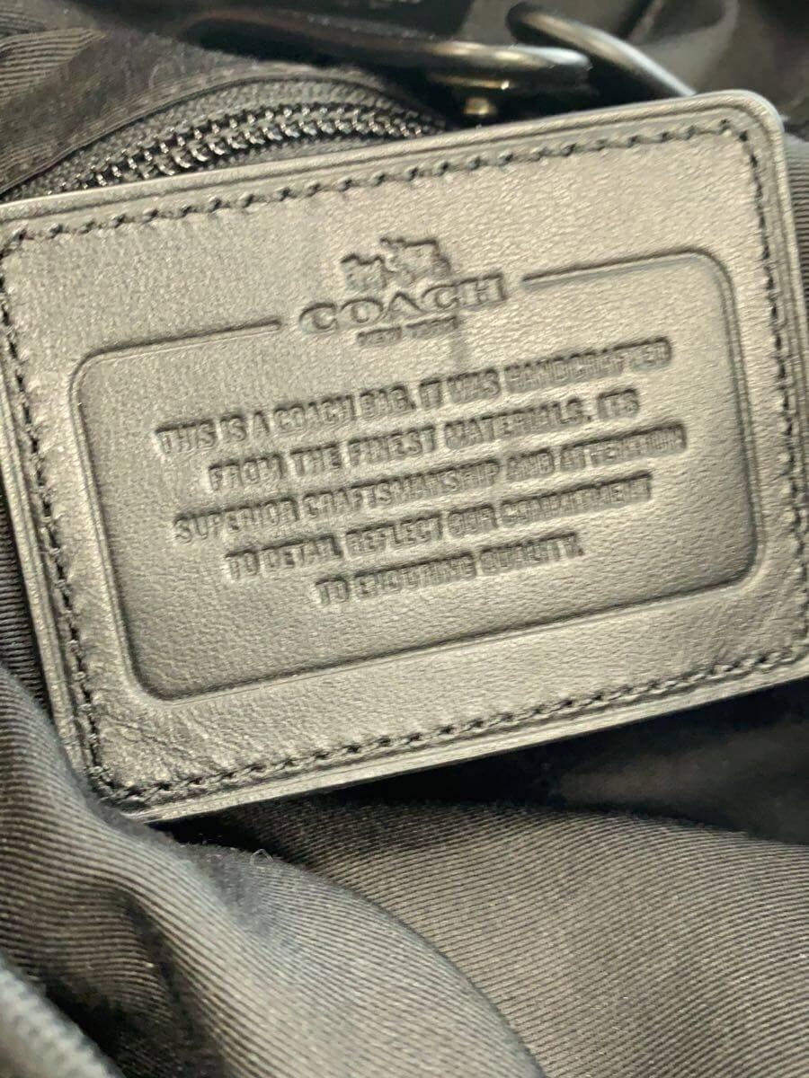 COACH Backpack Leather BLK F57477 5